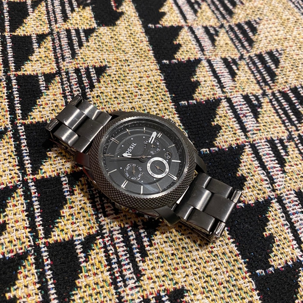 Fossil Machine Chronograph Smoke Stainless Steel Watch
